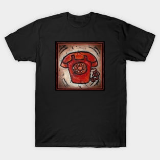 Retro Red Dial Phone T-Shirt